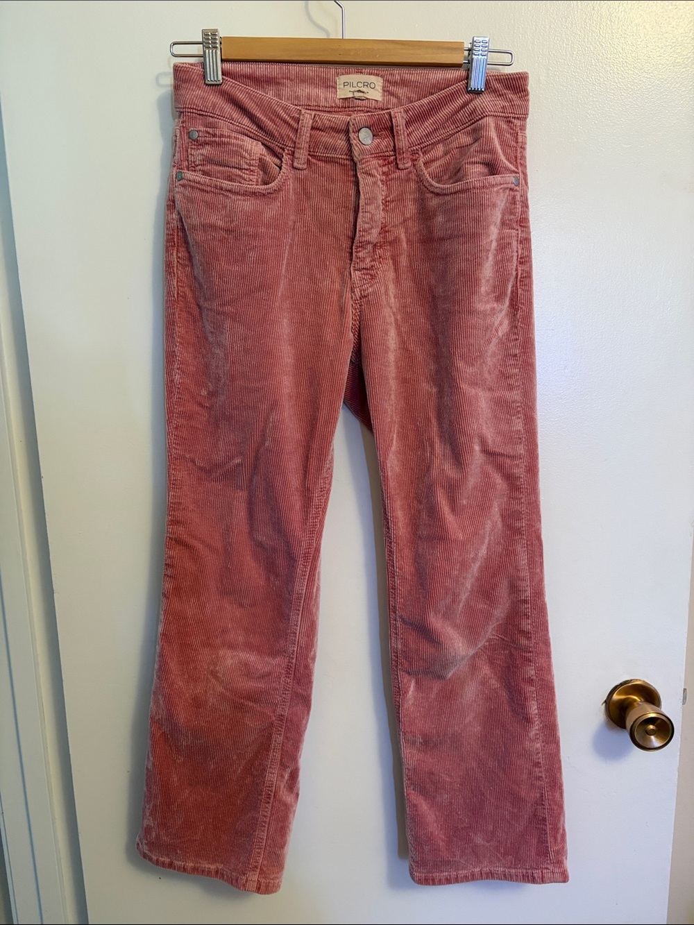 Anthropologie Pilcro pink corduroy pants size 28